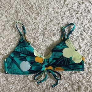 Tropical Print Bikini Top